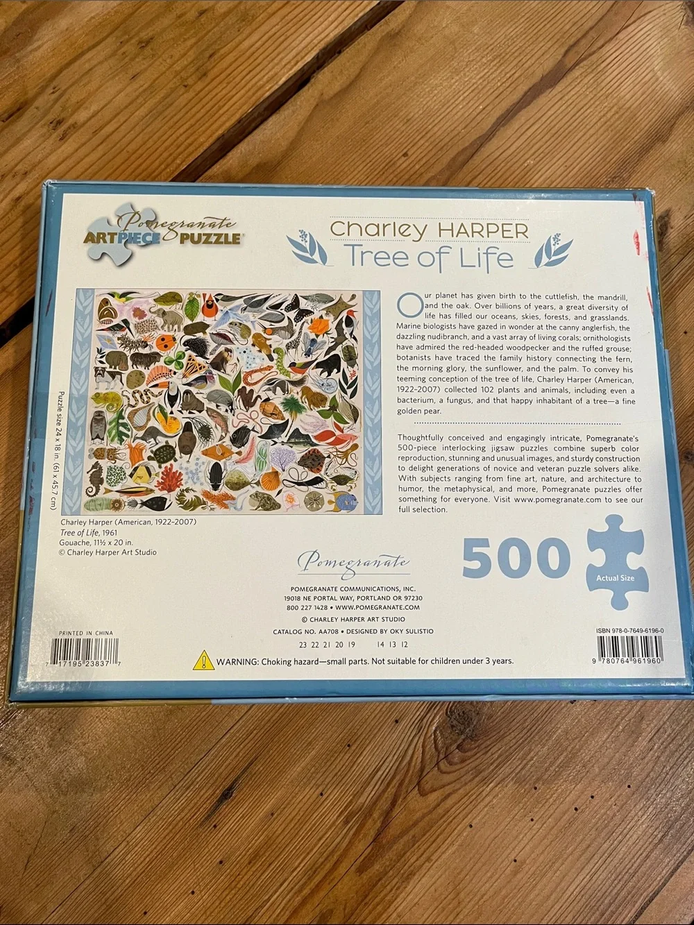 POMEGRANATE PUZZLES 500 Piece Charley Harper Tree Of Life Jigsaw